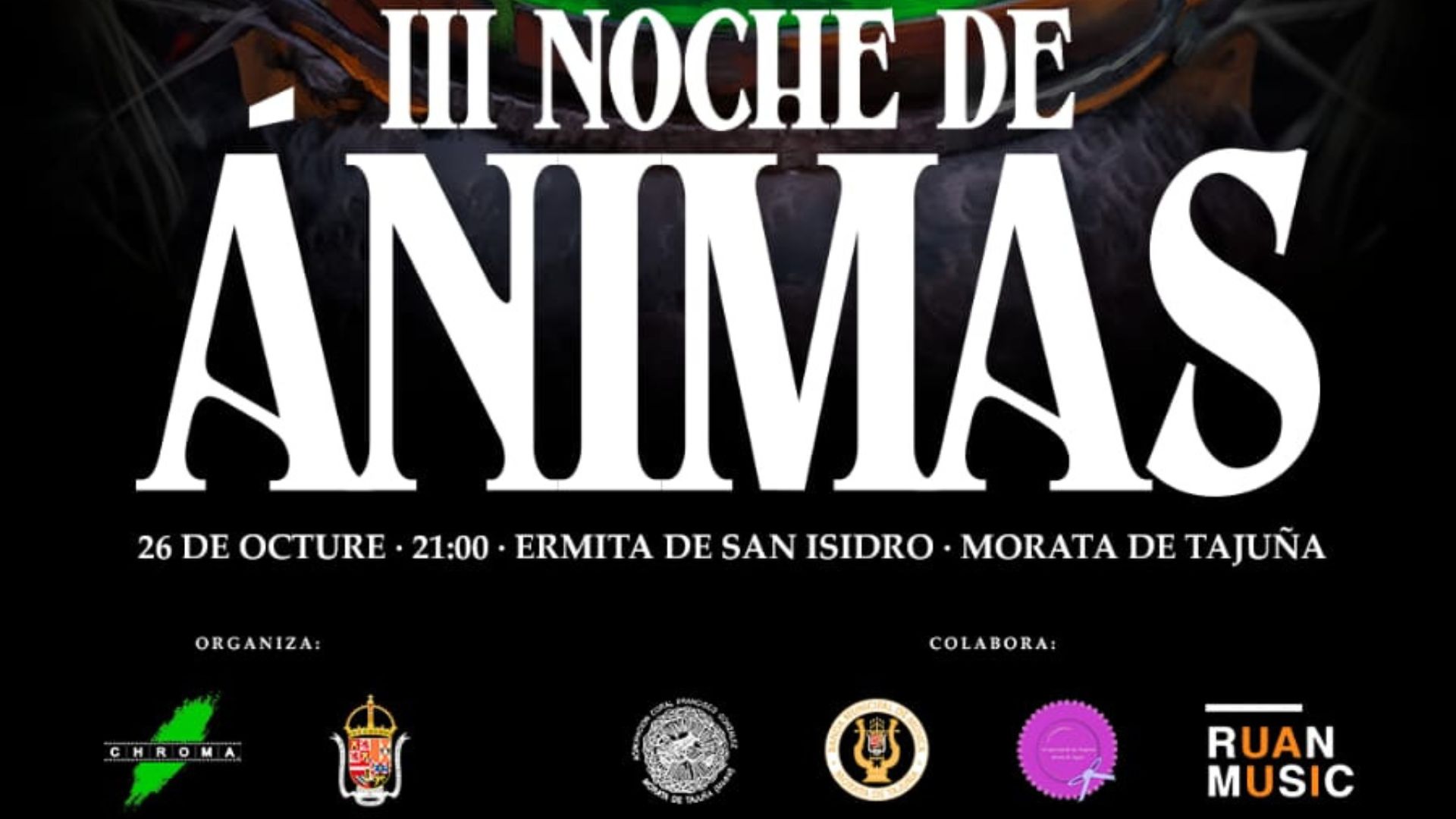 Detalle del cartel de la Noche de Ánimas de Morata de Tajuña